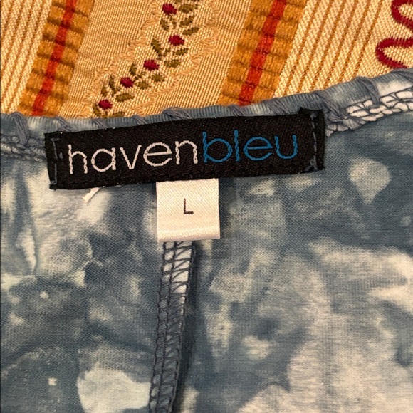 NWT Funky Haven Bleu Tie-Dye Twist Tank Top, Sequin Detail, Cotton blend, L - Picture 4 of 11